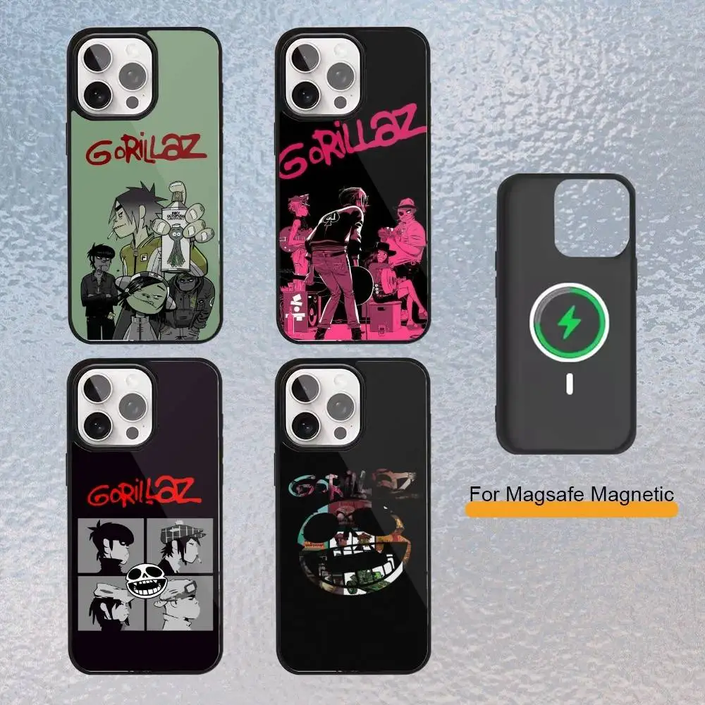 

G-Gorillaz C-COOL Band Phone Case for iPhone 17,16,15,14,13,12,11 Plus,Pro Max Magnetic Wireless Charging Cover