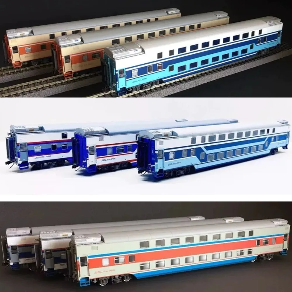 HO Scale 1/87 25Z/258/25K/SYZ25K Series Double Decker Passenger Carriage with Light Multiple Styles Available Model Trains