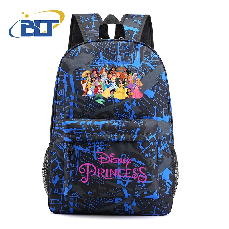 Cartable imprimé princesse Disney pour filles, sac à dos étudiant, cadeau pour enfants