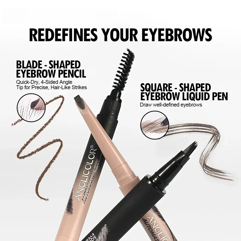 Lápiz de cejas teñido 3D, línea del cabello, antimanchas, resistente al agua, de larga duración, multifunción, lápiz de tinte de cejas, potenciadores de cejas naturales salvajes