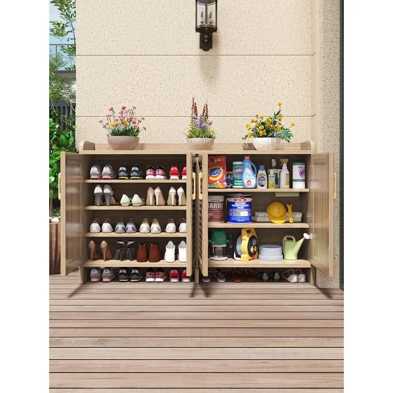 Shoe cabinet Outdoor all-aluminum alloy rain and sun protection Household villa entrance storage and finishing cabinet Balcony s