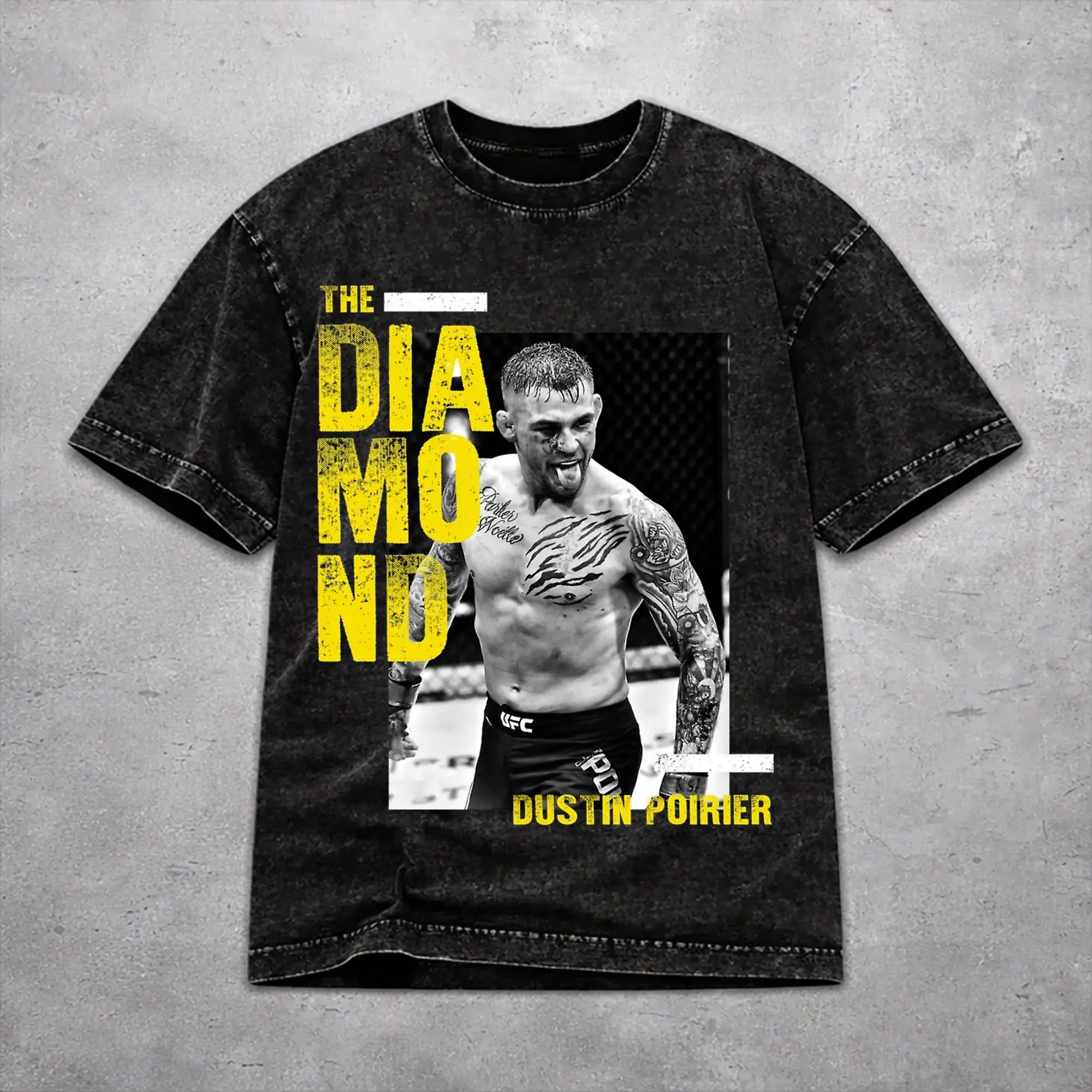 Women Men Dustin Poirier  Shirt Printed Washed Cotton  Harajuku Streetwear Outfit Tees