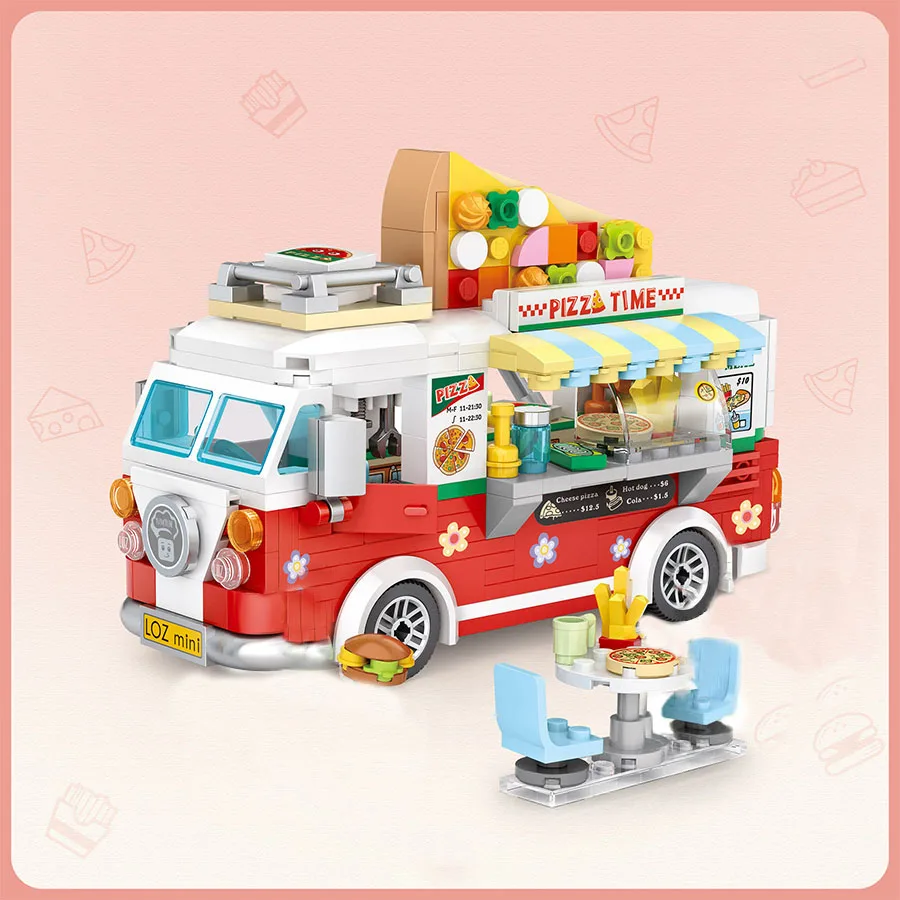 شارع عرض المدينة عرض نموذج اللبنات بناء اللعب البسيطة الإبداعية ديكور المنزل الحلي هدايا عيد الميلاد عطلة الأطفال #3