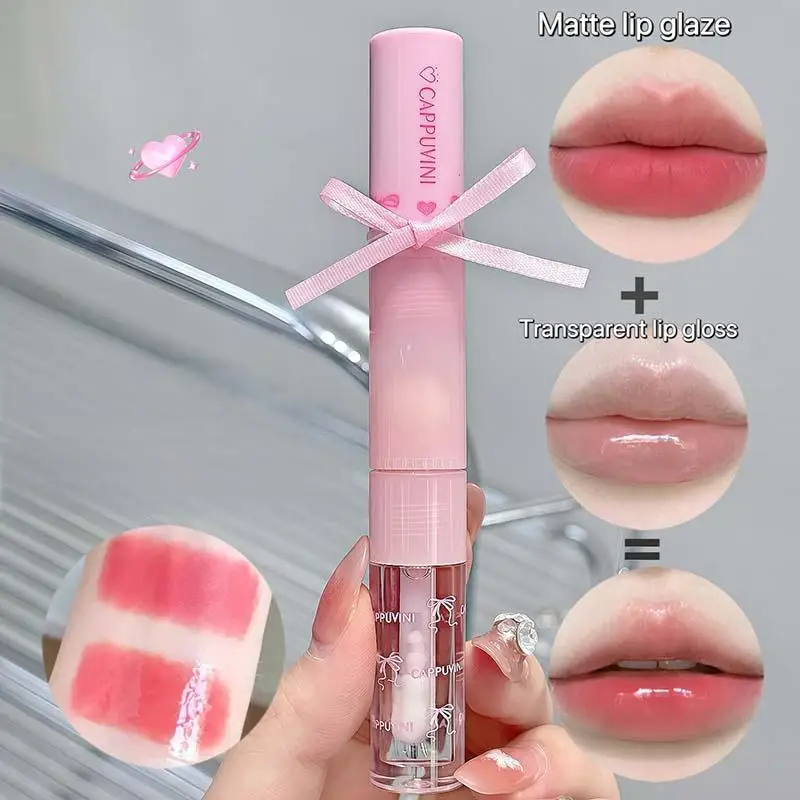 Cappuvini Lichtgewicht Kleur Regenjas Lip Glaze Spiegel Matte Hydraterende Lipgloss Lippenstift met Lippenborstel
