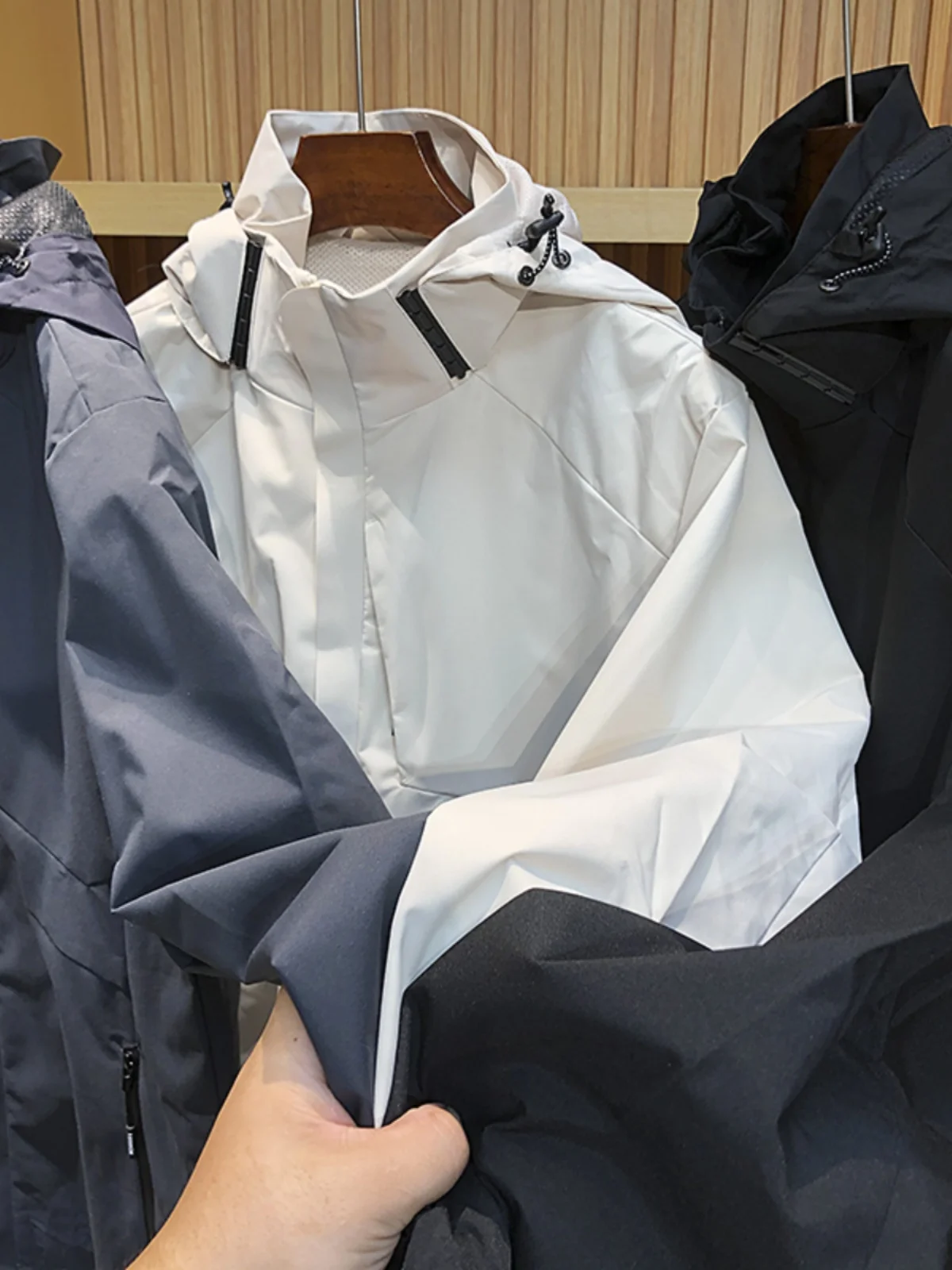 سلسلة وظيفية في الهواء الطلق مقاومة للرياح رقيقة رياضية عادية الخياطة Jaet معطف الوقوف صالح الشباب ular الخريف طويل Sve مقنعين