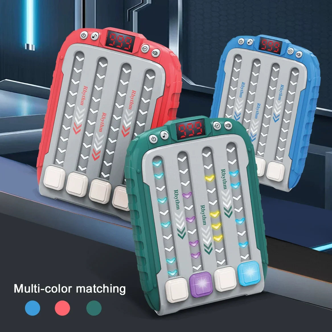 Muziek Ritme Game Machine Oplichtende puzzel Montessori Onderwijs Zintuiglijk speelgoed Hersentraining Elektronische spellen voor kinderen Geschenken