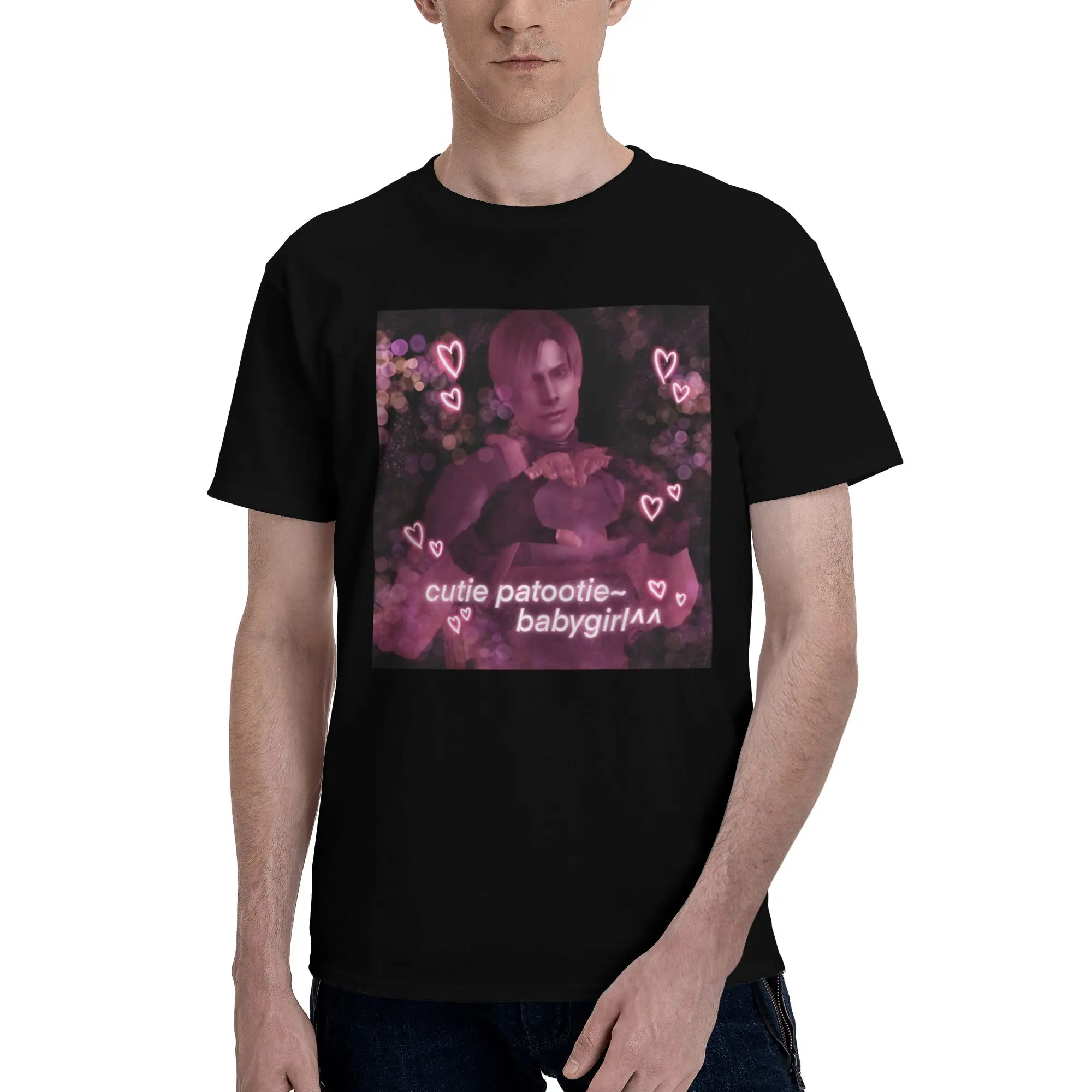 Camiseta Leon Kennedy Game para homens e mulheres, camisetas de algodão inovadoras, gola redonda, manga curta, roupas plus size
