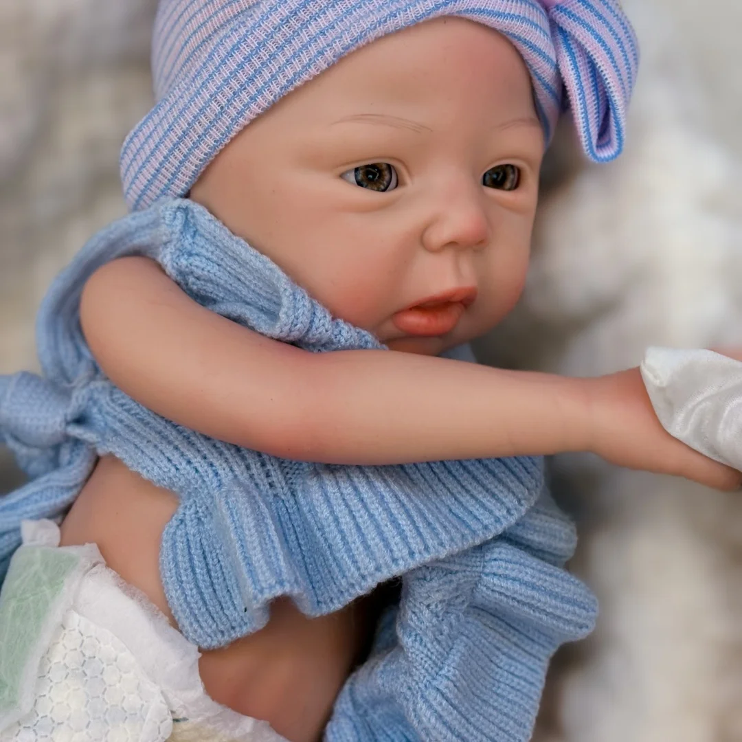 45CM Silicone fille Bebê Reborn peint entièrement doux Silicone Reborn poupées pour cadeau Corpo De Silicone Inteiro