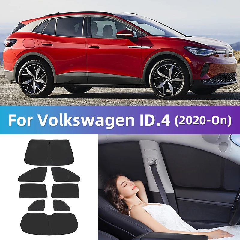 

Для Volkswagen VW ID.4 ID4 2020 2021 2022 2023 2024 индивидуальный полный чехол для окна автомобиля солнцезащитный козырек конфиденциальная штора для путешествий и кемпинга