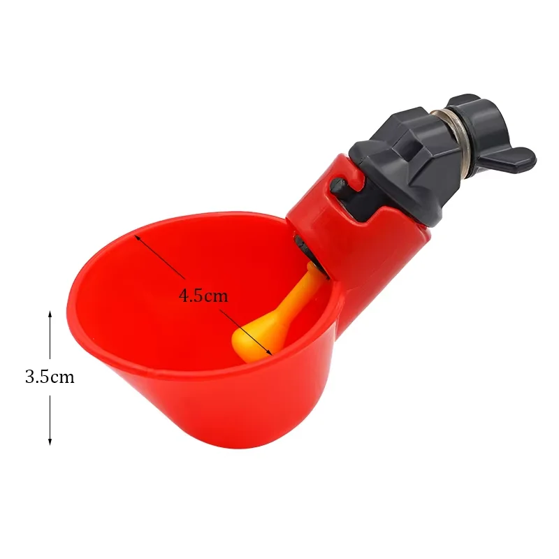 5-50Pcs Chicken Quail Hanging Water Cups Nipple Drinking Bowl Birds Water Feeder Bowl Drinker Cup for Backyard Automatic Poultry