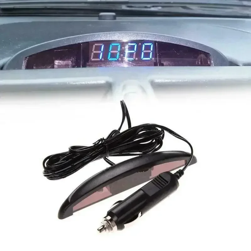 12V Digital LED Alarm Auto Electronic Car Clock Voltmeter Thermometer 3 In 1 Digital Car Voltmeter Thermometer