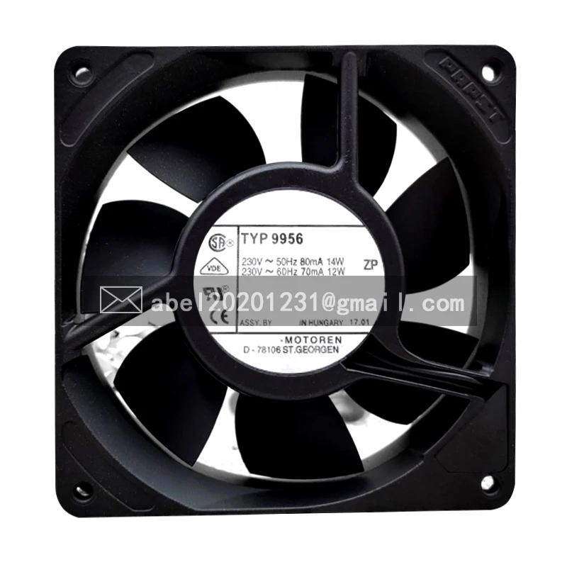 

BRAND NEW ORIGINAL TYP 9956 AC 230V COOLING FAN 12025 120*120*25 MM 12CM