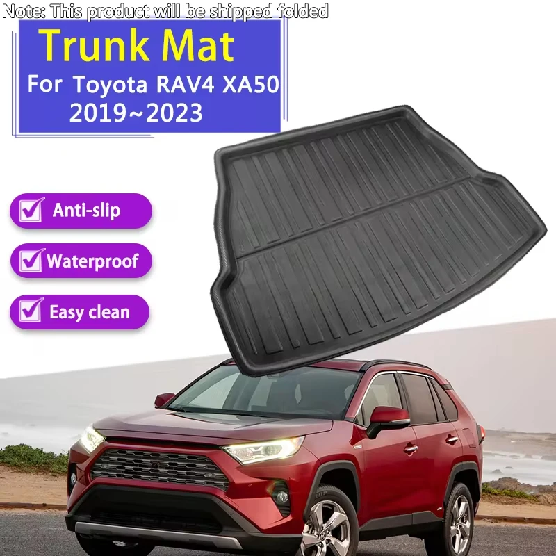 Car Trunk Mats for Toyota RAV4 RAV 4 XA50 50 2019~2023 Accessories Waterproof Rear Boot Cargo Liner Trunk Tray Carpet Auto Pad