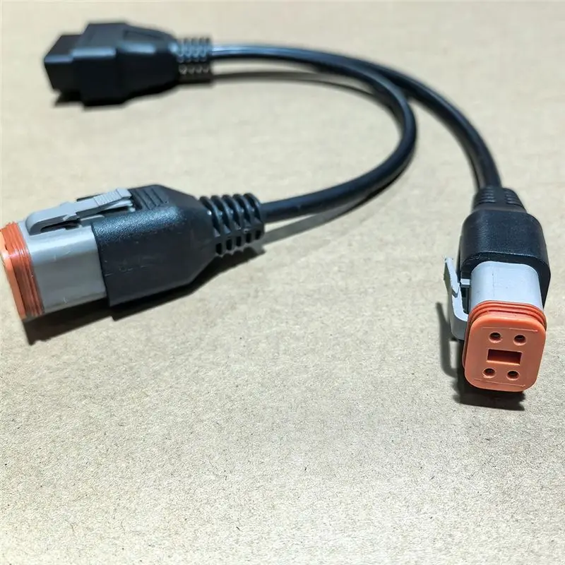 DT42-For Davidson Motorcycle OBD2 16PIN Adapter 6Pin 4Pin To OBD 2 Diagnostic Scanner ELM327