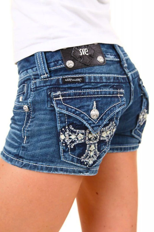 

Harajuku Cross Graphic Embroidery Short Pants Streetwear Sexy Hot Girl Gothic Hip Mini Shorts Y2K Low Rise Shorts Women Clothing