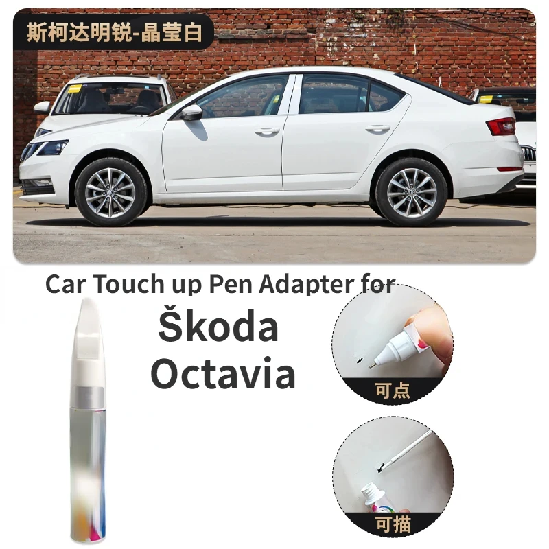 

Car Touch up Pen Adapter for Škoda Octavia Wagen Pro Paint Fixer Crystal White Gray Ming Car Scratches Fabulous Repair black