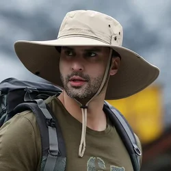 New Waterproof Hat For Men Summer UV Protection Sun Hat Outdoor Hiking Fishing Cap Fashion Panama Unisex Hat