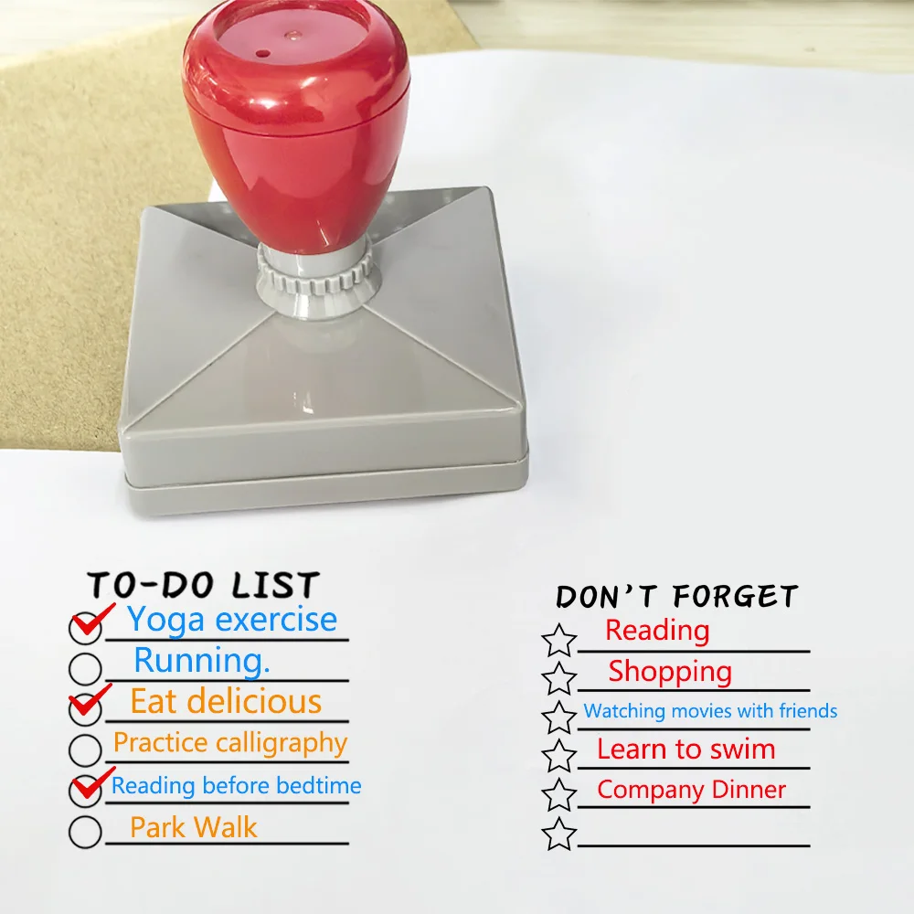 Efficient Planner Stamp: To-Do List, Reminders, Must-Dos, Diary, Journal, Life Records, Back-to-School Checklist