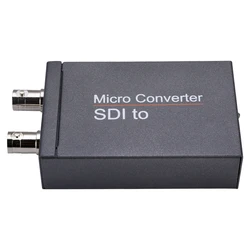 Czarny HD 3G wideo Micro konwerter SDI na HDMI-kompatybilny z adapterem SDI konwerter z funkcją automatycznego wykrywania formatu Audio dla kamery