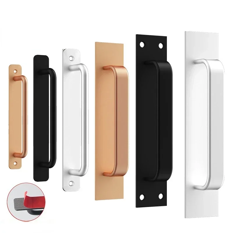 Wooden Door Window Handle Aluminum Alloy Balcony Glass Move Self-adhesive Surface Mounted Small Handle and Pull Knob alloy push