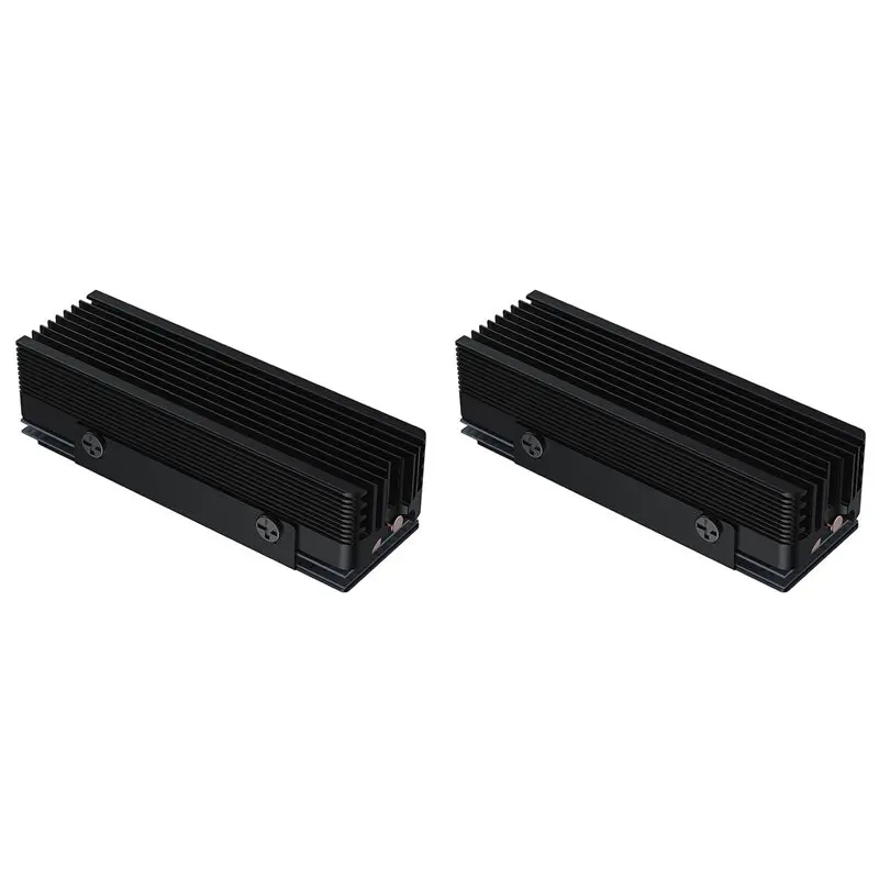 

Изысканный радиатор Exquisite-2X M.2 2280 SSD с термопрокладкой 14,8 Вт/МК и 2 тепловыми трубками, кулер для M.2 NVMe 2280 SSD, черный