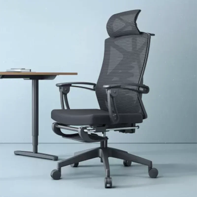 Lumbar Modern Back Support Office Chair Full Body Wheels Design Recliner Work Chair Footrest Mobile Silla Plegable Furnitures