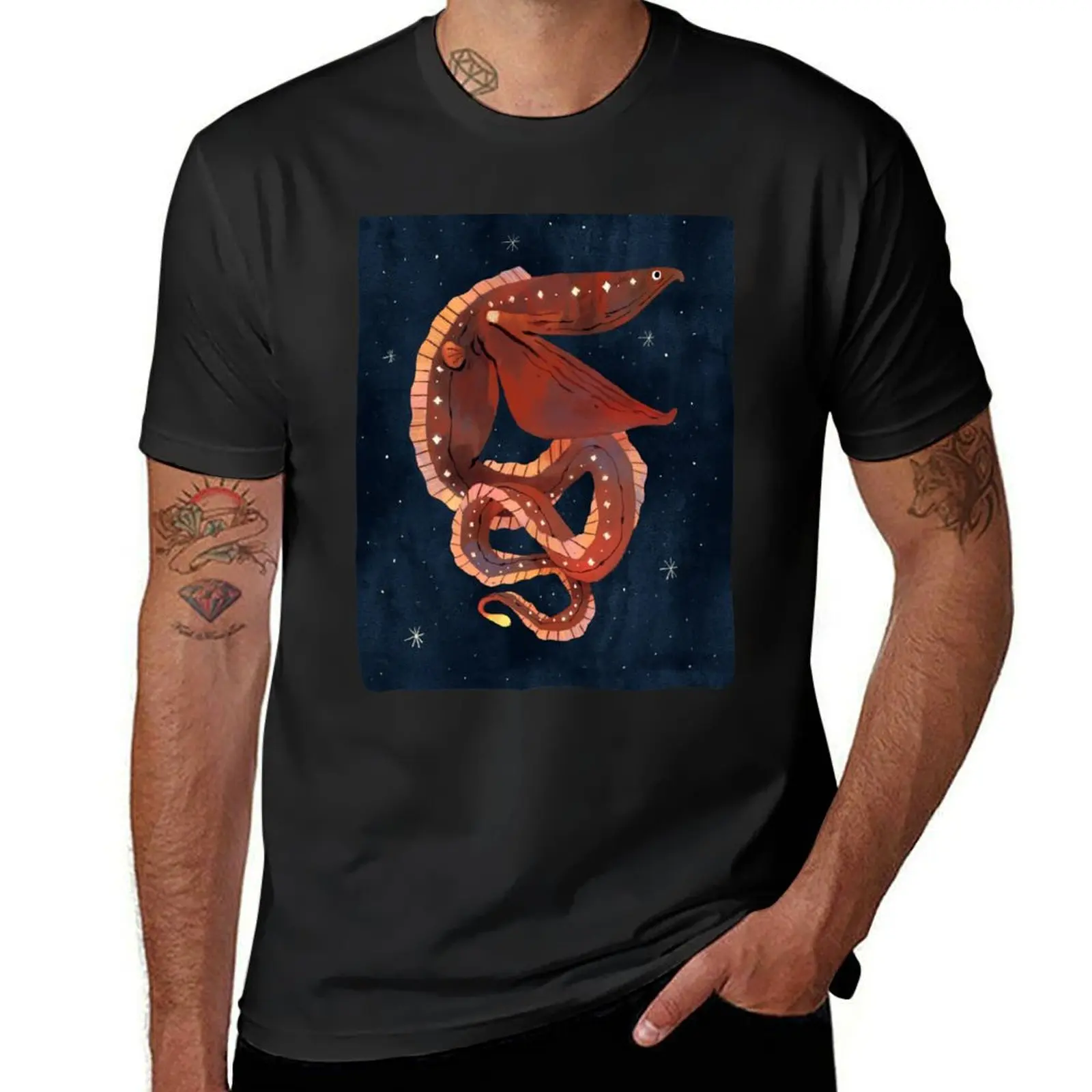 Starry Gulper Eel T-Shirt sublime sweat vintage clothes quick-drying mens graphic t-shirts anime