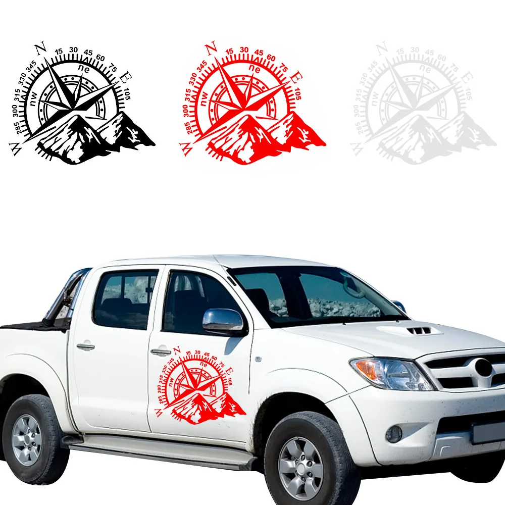 60*50cm For Auto Window Motorcycle Decor Off-road Mountain Compass Car Sticker