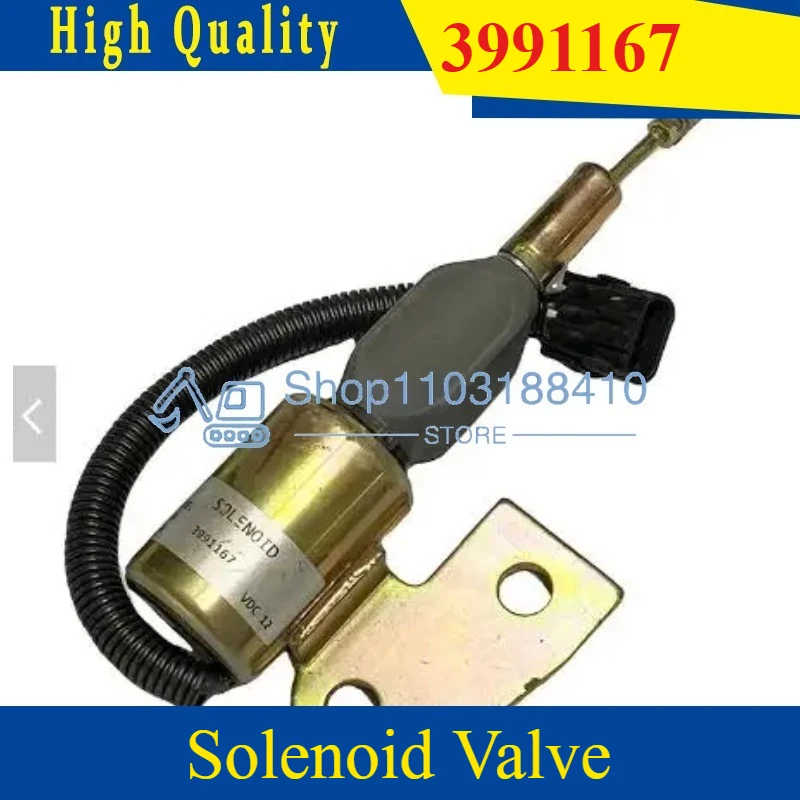 

Engine Parts 12V Flameout Solenoid Valve 3991167 for Cummins 4BT 4BT 3.9 4B3.9-C Shut Off Shutdown Solenoid