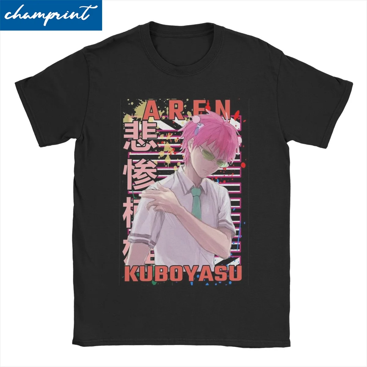 Vintage Kusuo Saiki The Disastrous Life Of Saiki K T-Shirt for Men Women 100% Cotton T Shirt Short Sleeve Tee Shirt Unique Tops