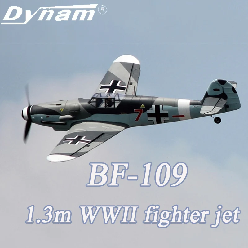 

Dynam Bf-109 Wwii Fighter jet 1.3m Realistic Electric Remote Control Model Fixed Wing 4s Power Adult Outdoor Rc Toy Airplane