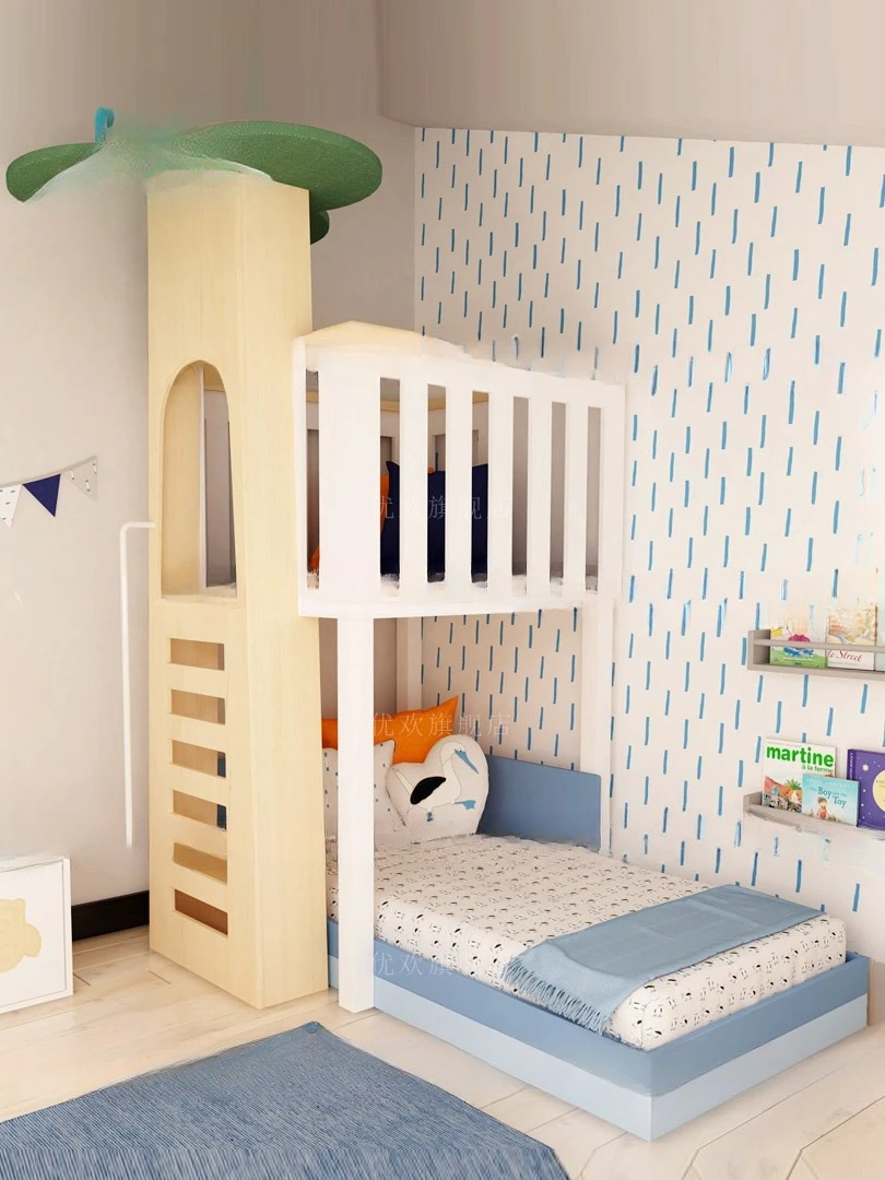 سرير أطفال متداخل بطابقين يكون d بيت شجرة الأطفال b ed منزل اللعب الخشب الصلب للأطفال عالية ومنخفضة b ed
