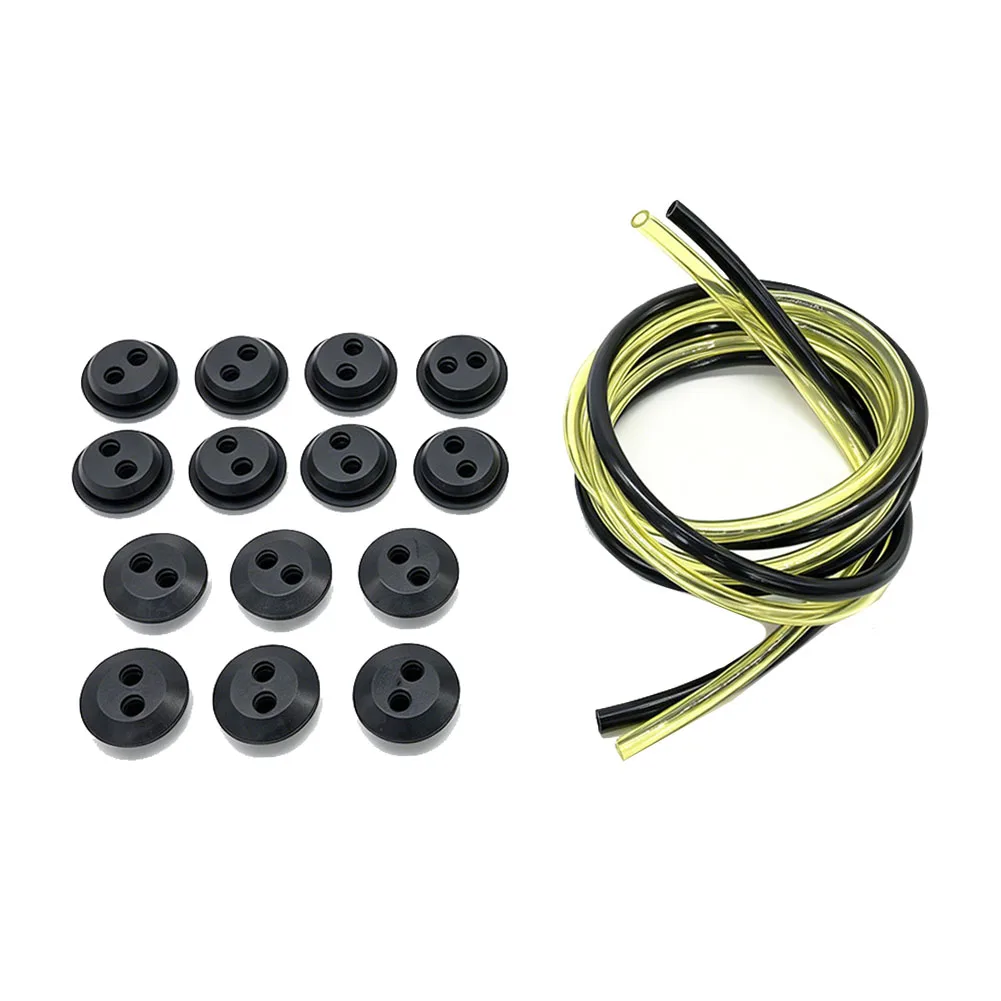 

Fuel Tank Grommets 12pcs Dual Hole Design with 2 Meter Fuel Line for Compatible For Brush Cutters and Trimmers