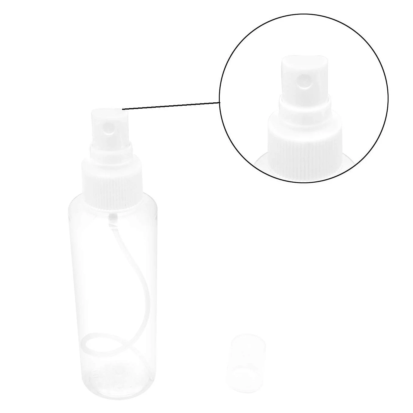 12 Pack Fine Mist Clear Spray Bottles 120 Ml (4 Oz) with Pump Spray Cap, Reusable and Refillable Small Empty Plastic Bottles