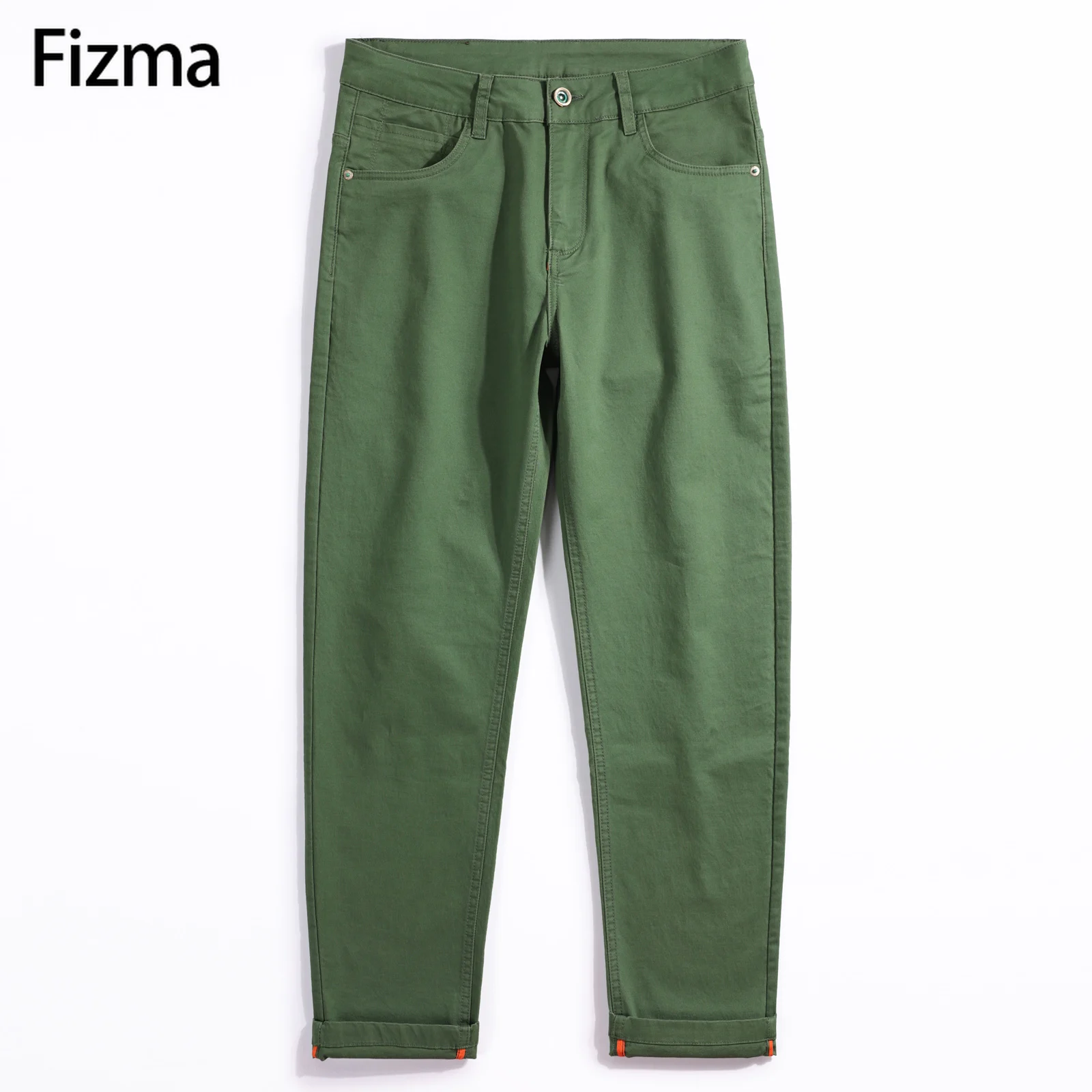 Fizma Man Pants Summer Business Casual Pants Classic Solid Color Loose Straight Trousers Brand Men\'s Clothing New In Baggy Pants