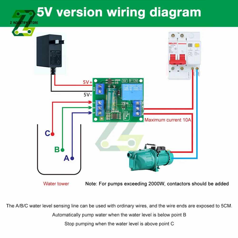 Full Automatic Water Level Controller Pump Switch Module DC 5V 12V