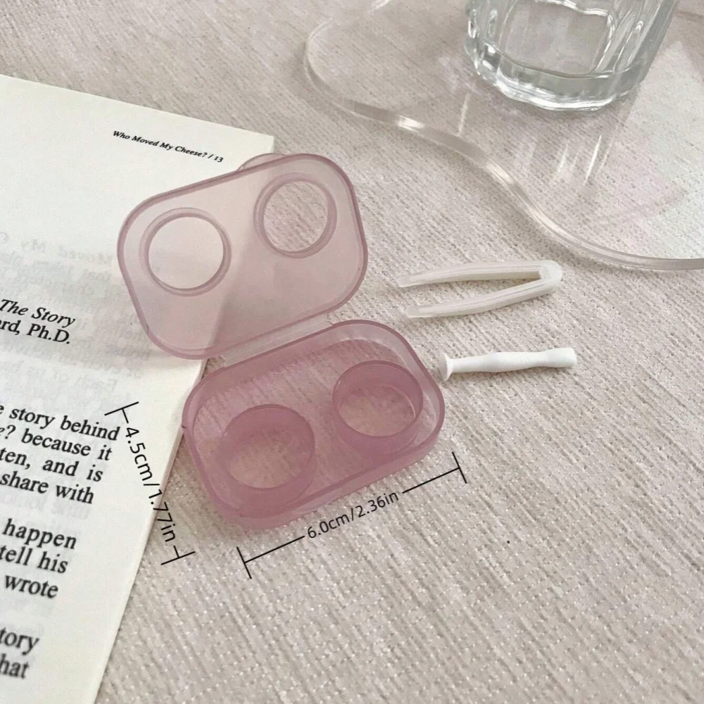 1-5 stücke Kontaktlinsen Fall Lagerung Box Tragbare Keine Notwendigkeit, Die Kappe Unschrauben Schüler Box Mit Pinzette Werkzeug für Reise Lagerung Box – Detail 1