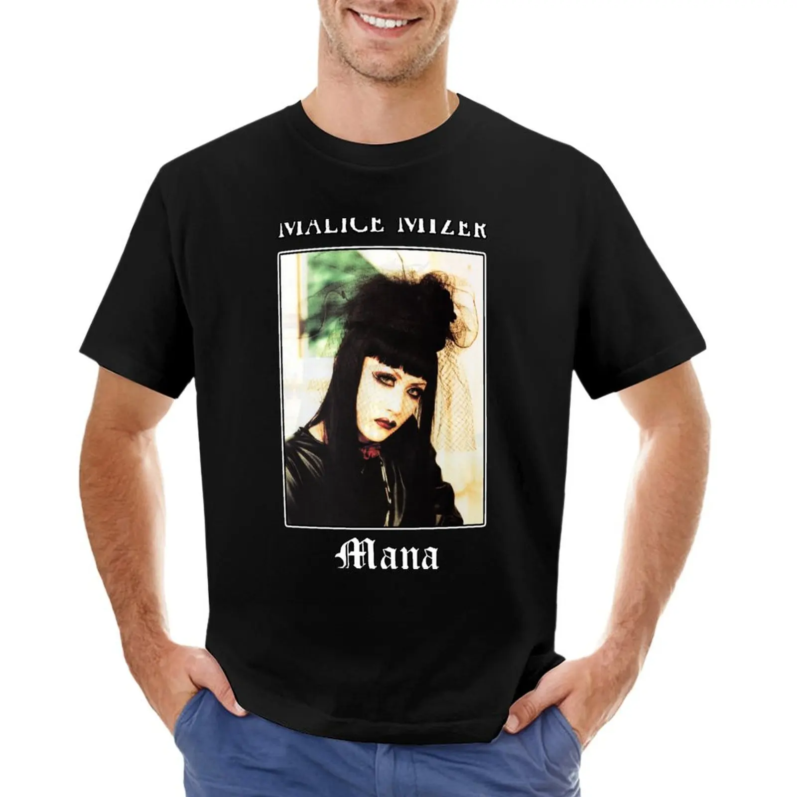 

MALICE MIZER - Mana (Mana-Sama) - Japanese Visual Kei Band T-Shirt cotton graphic tees plain man t shirt outfits for men