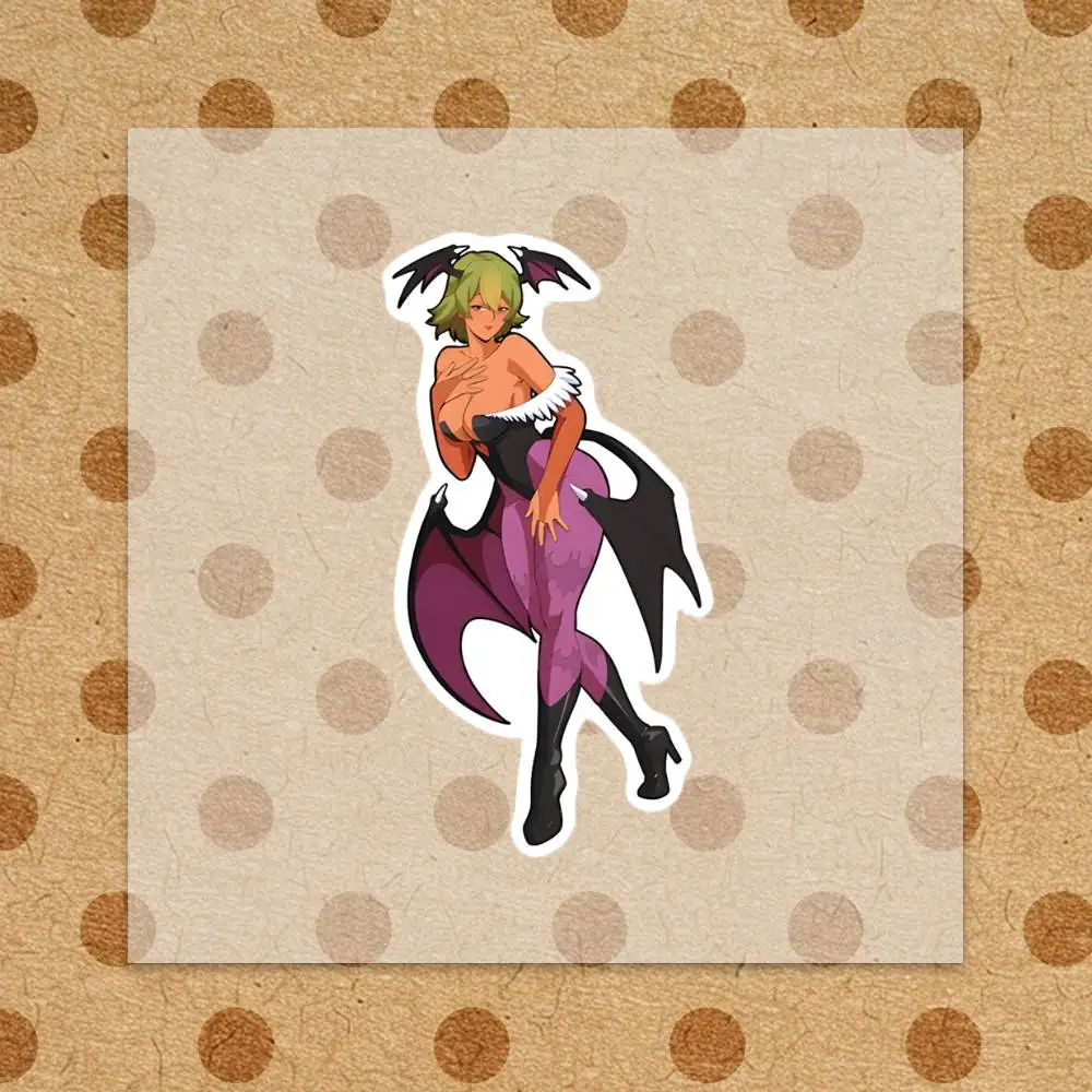 Laegjarn - Morrigan Aensland Pegatinas impermeables para decorar ventanas de coches, motocicletas y ordenadores.