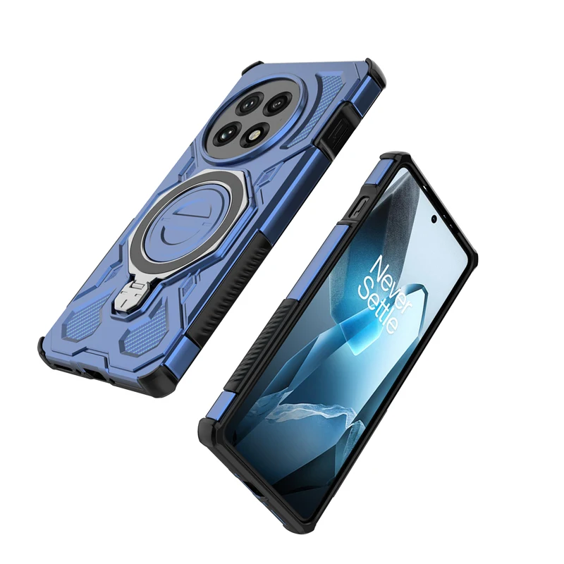 Metal Stand Phone Case For OnePlus 13 Case Iron Magnetic Sheet For OnePlus 13 5G China Bracket чехол Funda Cover For OnePlus 13