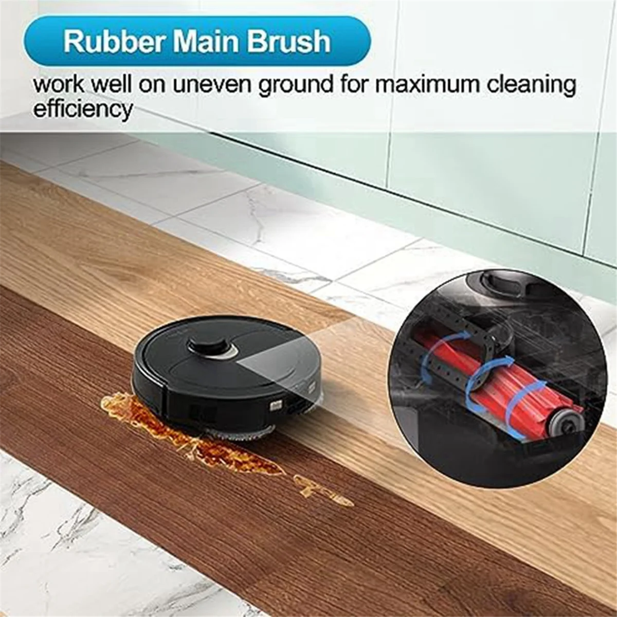 For Roborock Q Revo Accessory Kit Replacement Parts Kit with Main Brushes,Mop Pads,Dust Bags,HEPA Filters, Side Brushes