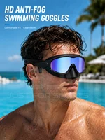 JSJM Upgraded Adult Swimming Goggles HD Anti-Fog Waterproof Swim Glasses Wide View UV Protection Adjustable Strap for Men Women 3