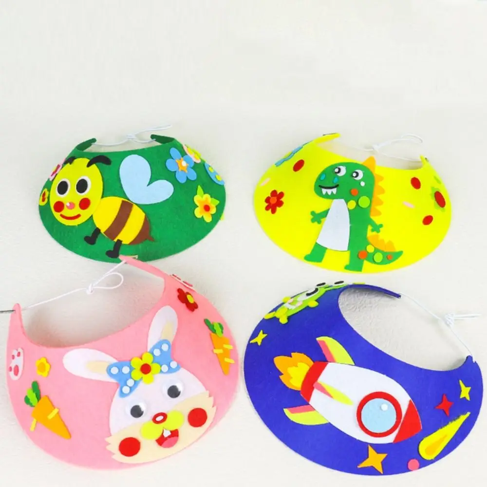 

Creative Crafts Kids Handcraft Toy Sunhat Colorful Children DIY Toy with Rope Non-woven Fabric Kindergarten Material Package Boy