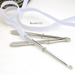 2pcs High Quality Garment Clips Sewing DIY Tools Elastic Band Tape Punch Cross Stitch Threader Wear Elastic Clamp (Wear Rope)