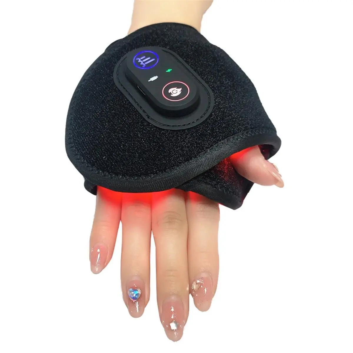 [NEW] Rechargeable Cordless Red Light Therapy Wrist Wrap Band Hand Massager with 48 Leds for Hand, Wrist, Finger, and Joint