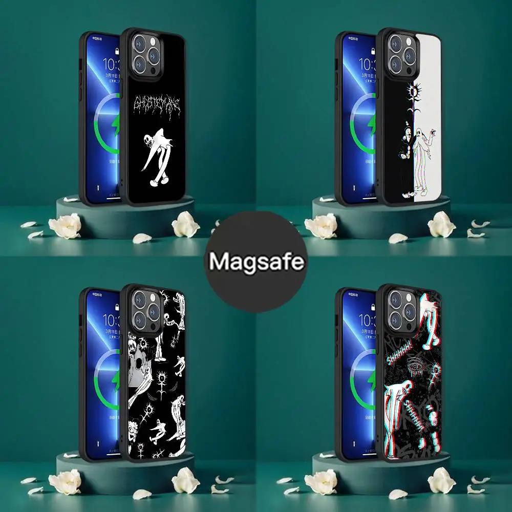 

Чехол для телефона Rapper G-Ghostemane для iPhone 17,16,15,14,13,12,11,Pro,Max,Plus,Mini,SE4,E с магнитной беспроводной зарядкой Magsafe