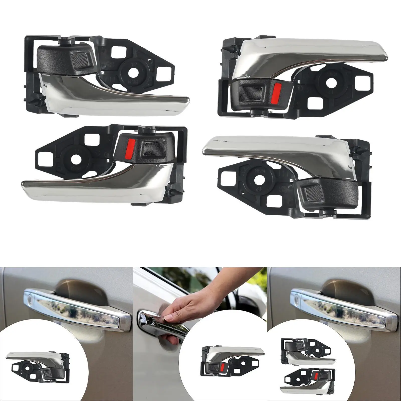 

Аксессуары для внутренних дверных ручек для Toyota Kijang Innova 2015-2020, Camry 2012-2017, Hilux 2015-2019, Hilux Revo 2015-2020