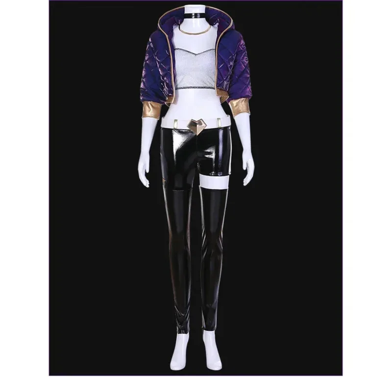 Game LOL KDA Akali Cosplay Costume The Rogue Assassin Battle Suit Sexy Uniform For Women Halloween Carnival Outfit Custom FJc;3.