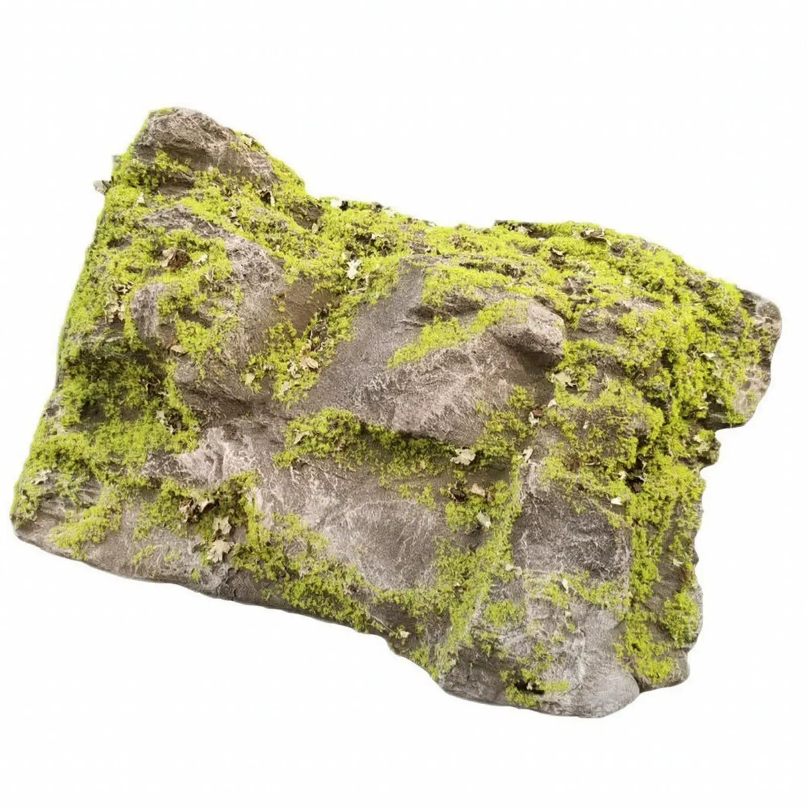 Faux Moss Covered Stone Decor Lightweight Foam Rock for Aquarium Vivarium Bonsai Garden Display