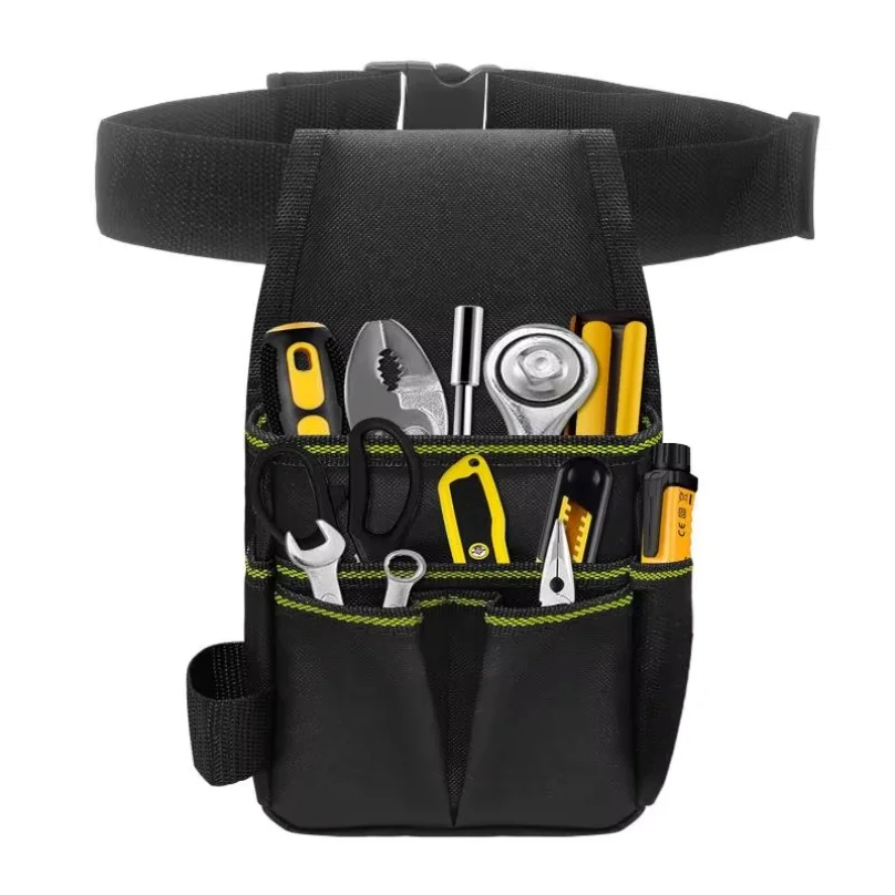 Multi Pocket Tool Belt Pouch Oxford Cloth Waist Tool Bag Adjustable Utility Storage Organizer for Electrician Carpenter Constru